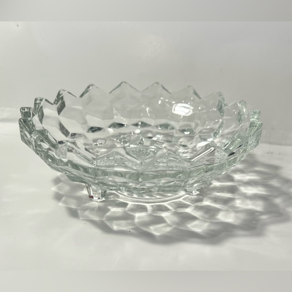 Vintage Indiana Glass Whitehall Footed Bowl Fruit Centerpiece Clear